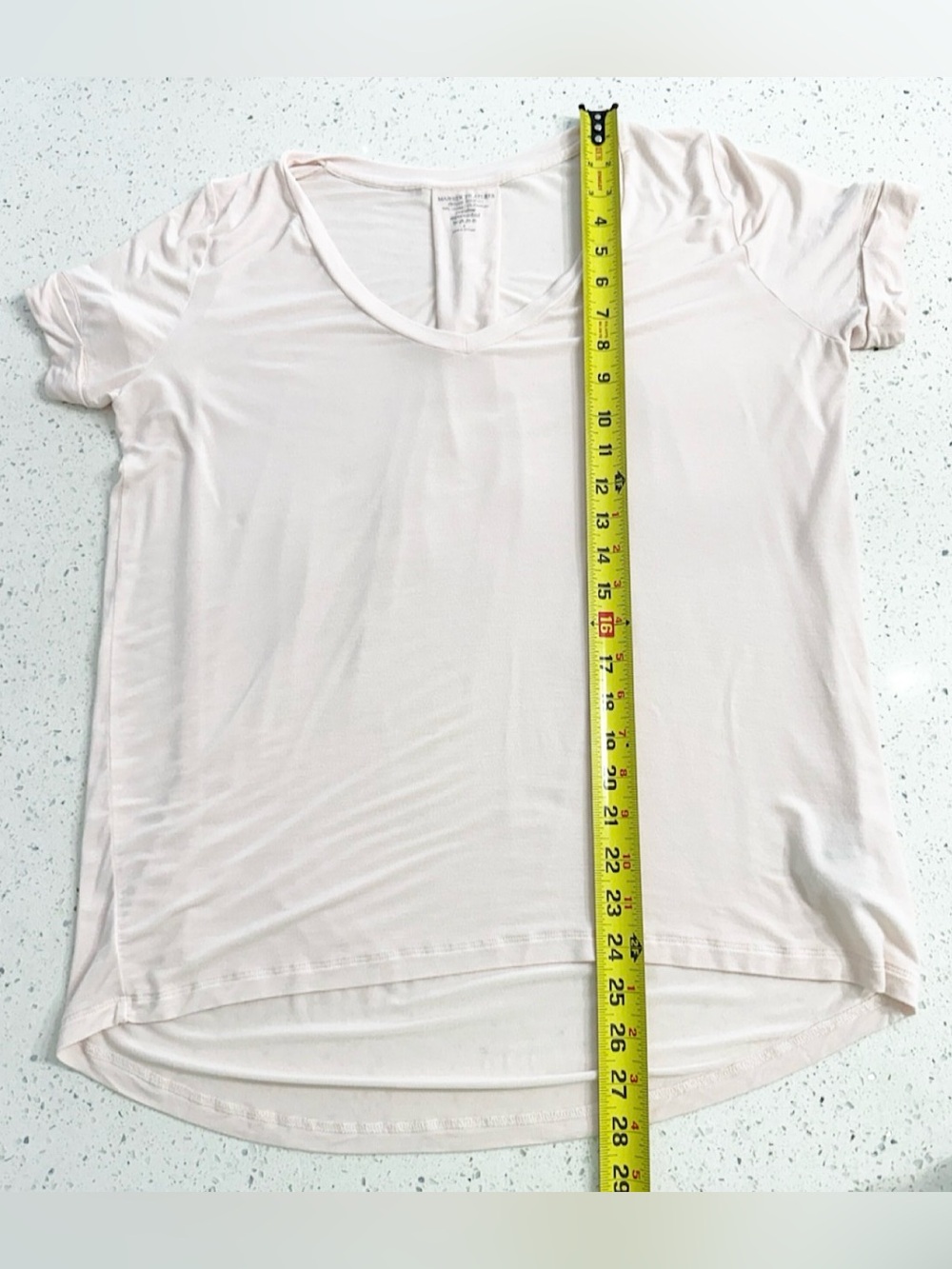 Majestic Filatures Pink V-Neck Tee Size S (4) Soft Stretch Top - Picture 5 of 6